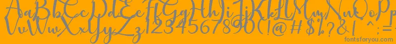 mathilda Font – Gray Fonts on Orange Background