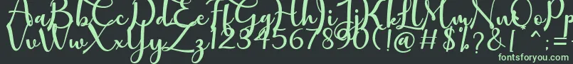 mathilda Font – Green Fonts on Black Background