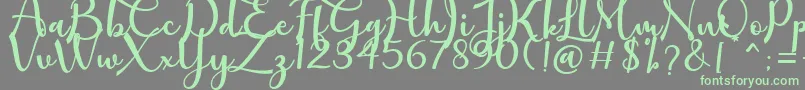 mathilda Font – Green Fonts on Gray Background