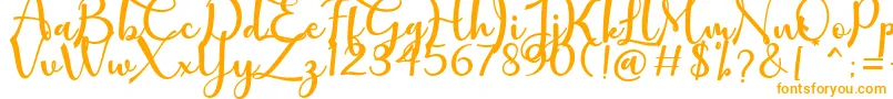 mathilda Font – Orange Fonts on White Background