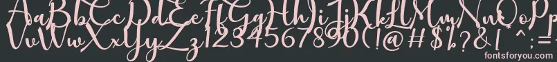 mathilda Font – Pink Fonts on Black Background