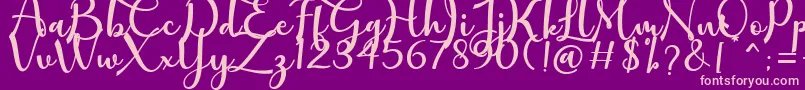 mathilda Font – Pink Fonts on Purple Background