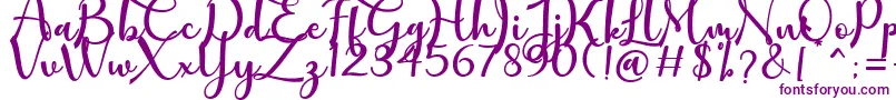 mathilda Font – Purple Fonts on White Background