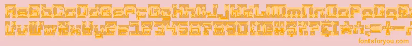 matilda the iron lady Font – Orange Fonts on Pink Background