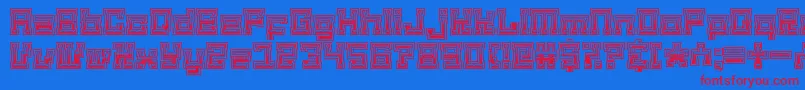 matilda the iron lady Font – Red Fonts on Blue Background