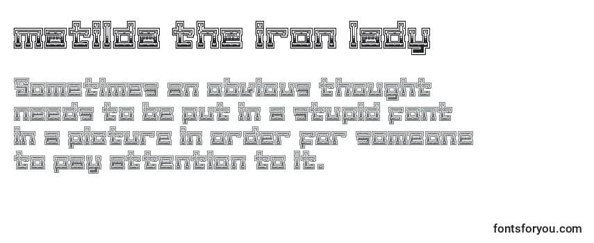 Matilda the iron lady Font