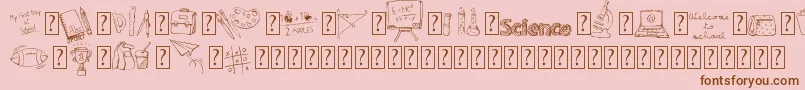 Шрифт MATILDAS BACK TO SCHOOL Demo – коричневые шрифты на розовом фоне