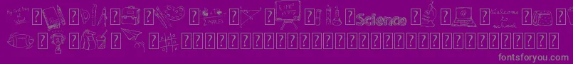 Saiba mais sobre a fonte MATILDAS BACK TO SCHOOL Demo Fonte MATILDAS BACK TO SCHOOL Demo – fontes cinzas em um fundo violeta