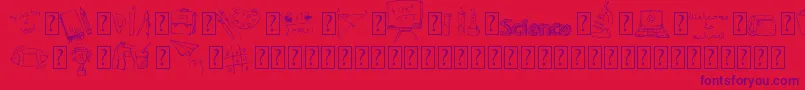 MATILDAS BACK TO SCHOOL Demo Font – Purple Fonts on Red Background