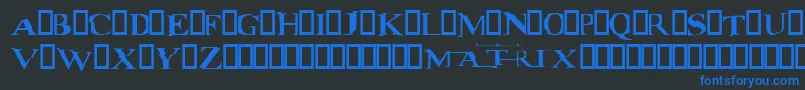 Police matrix – polices bleues sur fond noir