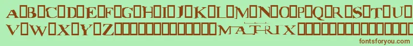 matrix Font – Brown Fonts on Green Background