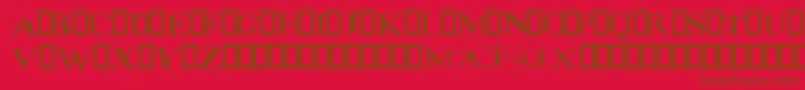 Police matrix – polices brunes sur fond rouge