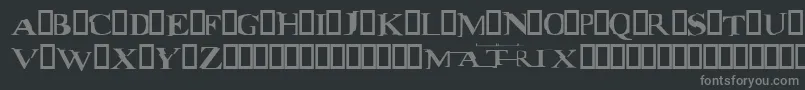 フォントmatrix – 黒い背景に灰色の文字