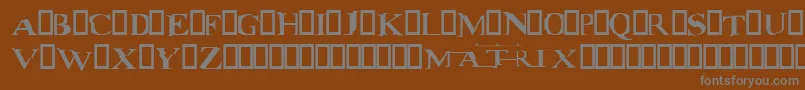 フォントmatrix – 茶色の背景に灰色の文字