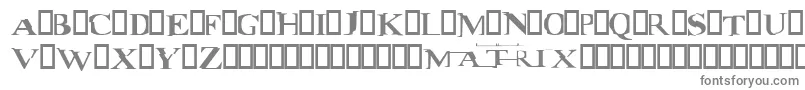 フォントmatrix – 白い背景に灰色の文字
