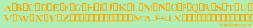 Police matrix – polices orange sur fond vert