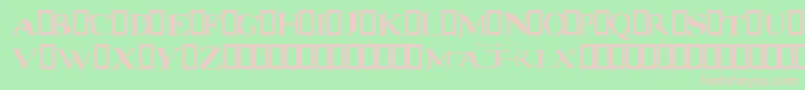 matrix-fontti – vaaleanpunaiset fontit vihreällä taustalla
