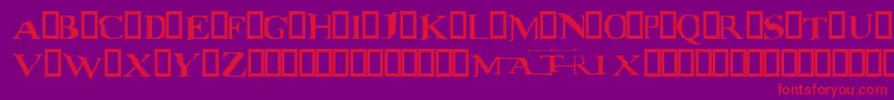 Czcionka matrix – czerwone czcionki na fioletowym tle