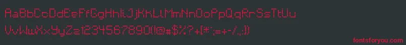 Czcionka matrixdancer – czerwone czcionki na czarnym tle