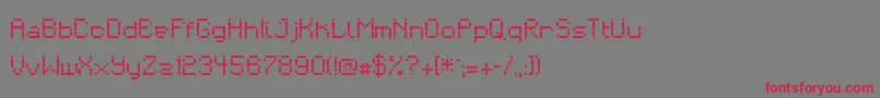 フォントmatrixdancer – 赤い文字の灰色の背景