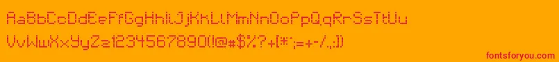 matrixdancer Font – Red Fonts on Orange Background