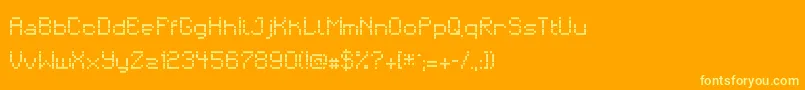Шрифт matrixdancer – жёлтые шрифты на оранжевом фоне