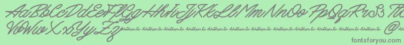 Mattcool Demo Font – Gray Fonts on Green Background