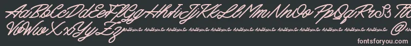 Mattcool Demo Font – Pink Fonts on Black Background