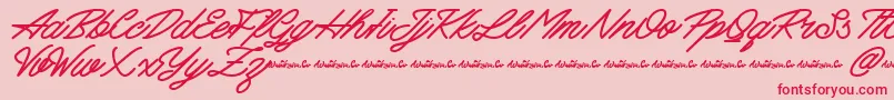 Mattcool Demo Font – Red Fonts on Pink Background