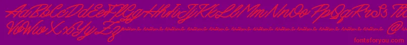 Mattcool Demo Font – Red Fonts on Purple Background