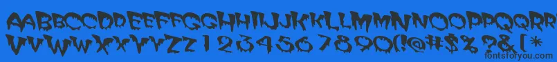 Matte    Font – Black Fonts on Blue Background