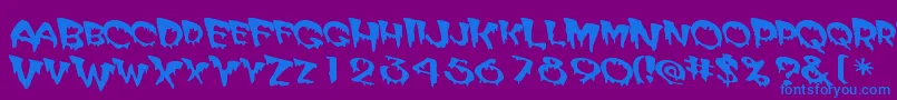 Шрифт Matte    – синие шрифты на фиолетовом фоне