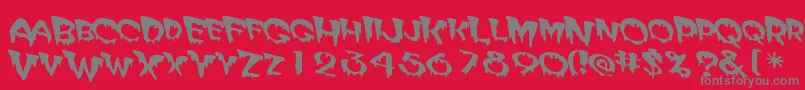 Matte    Font – Gray Fonts on Red Background
