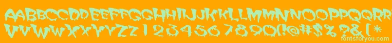 Matte    Font – Green Fonts on Orange Background