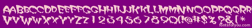 Fonte Matte    – fontes rosa em um fundo violeta
