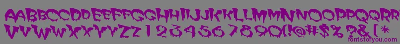 Matte    Font – Purple Fonts on Gray Background