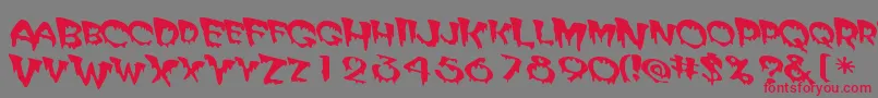 Matte    Font – Red Fonts on Gray Background