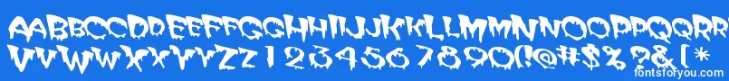 フォントMatte    – 青い背景に白い文字