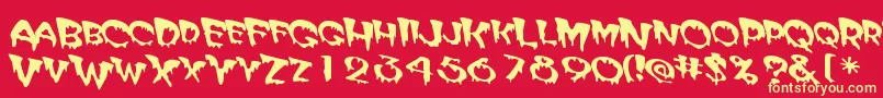 Matte    Font – Yellow Fonts on Red Background