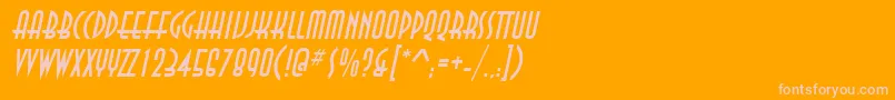 AnastasiaItalic Font – Pink Fonts on Orange Background