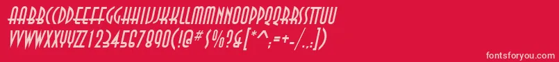 フォントAnastasiaItalic – 赤い背景にピンクのフォント