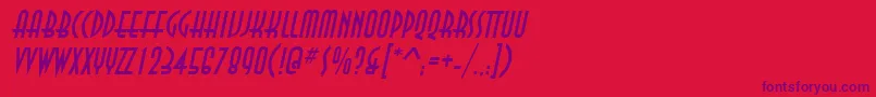 AnastasiaItalic Font – Purple Fonts on Red Background
