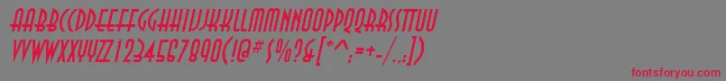 AnastasiaItalic Font – Red Fonts on Gray Background