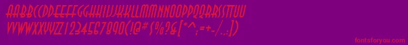 AnastasiaItalic Font – Red Fonts on Purple Background