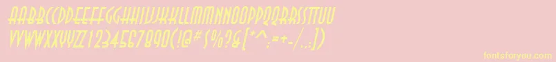 AnastasiaItalic-Schriftart – Gelbe Schriften auf rosa Hintergrund