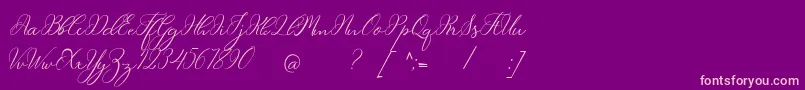 Matthew Font – Pink Fonts on Purple Background