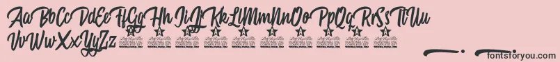 Mattisse Personal Use Font – Black Fonts on Pink Background