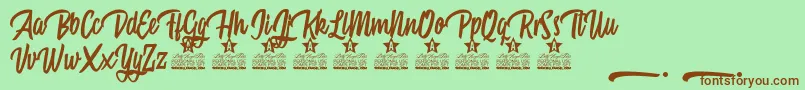 Mattisse Personal Use Font – Brown Fonts on Green Background