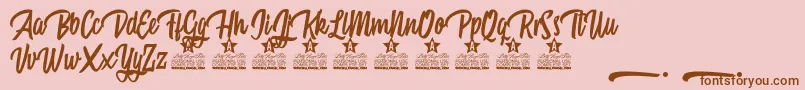 Mattisse Personal Use Font – Brown Fonts on Pink Background