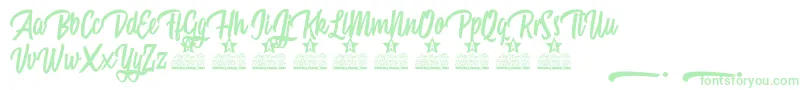 Mattisse Personal Use-Schriftart – Grüne Schriften